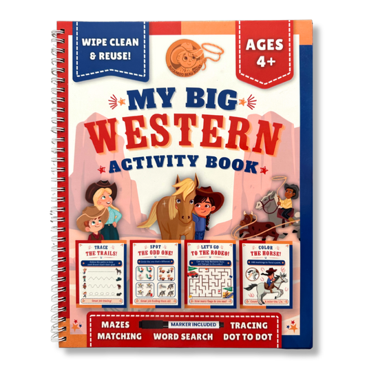 PRE-ORDER: My Big Western Activity Book (Dry-Erase & Reusable)