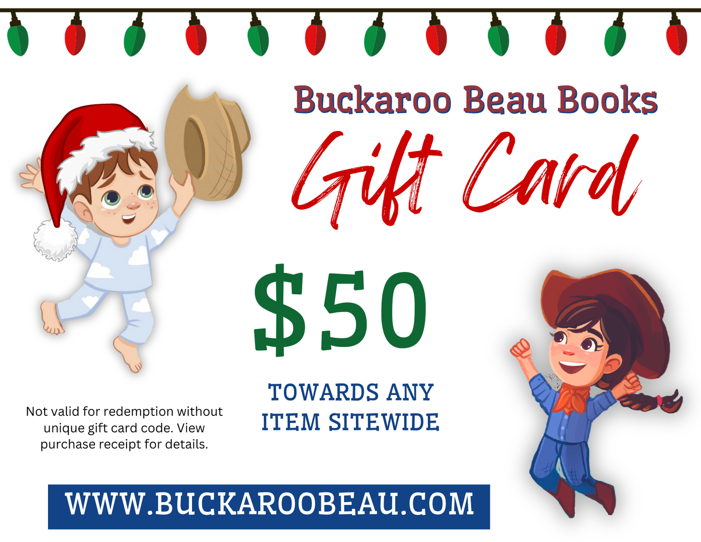 Buckaroo Beau Books Gift Card