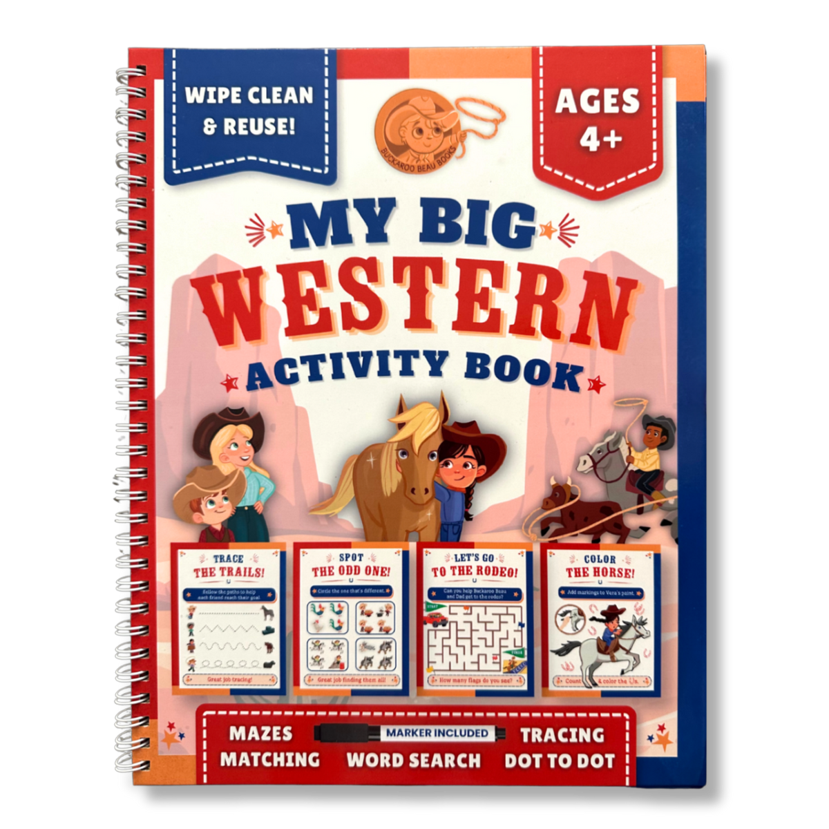 PRE-ORDER: My Big Western Activity Book (Dry-Erase & Reusable)