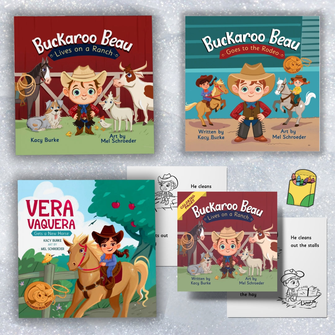 Paperback Bundle with Coloring Book (4 Books)