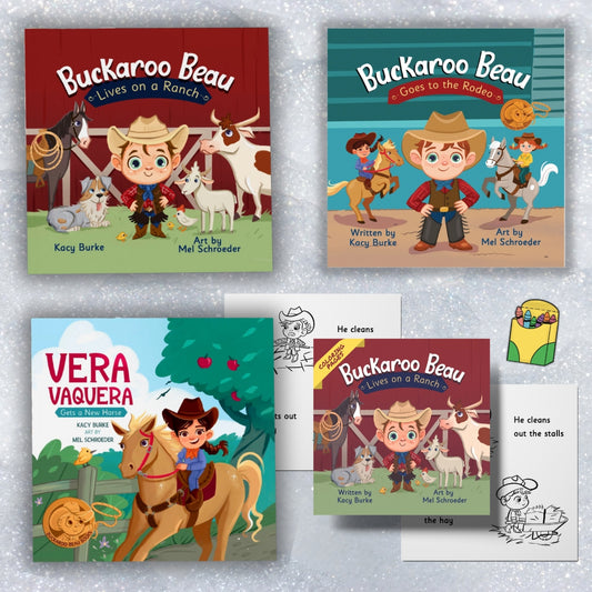 Paperback Bundle with Coloring Book (4 Books)