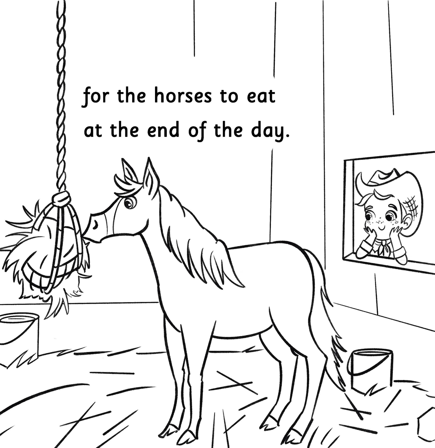 Coloring Book: Buckaroo Beau Lives on a Ranch